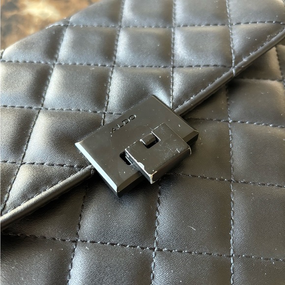 Aldo Black Quilted Shoulder Bag - Picture 4 of 5